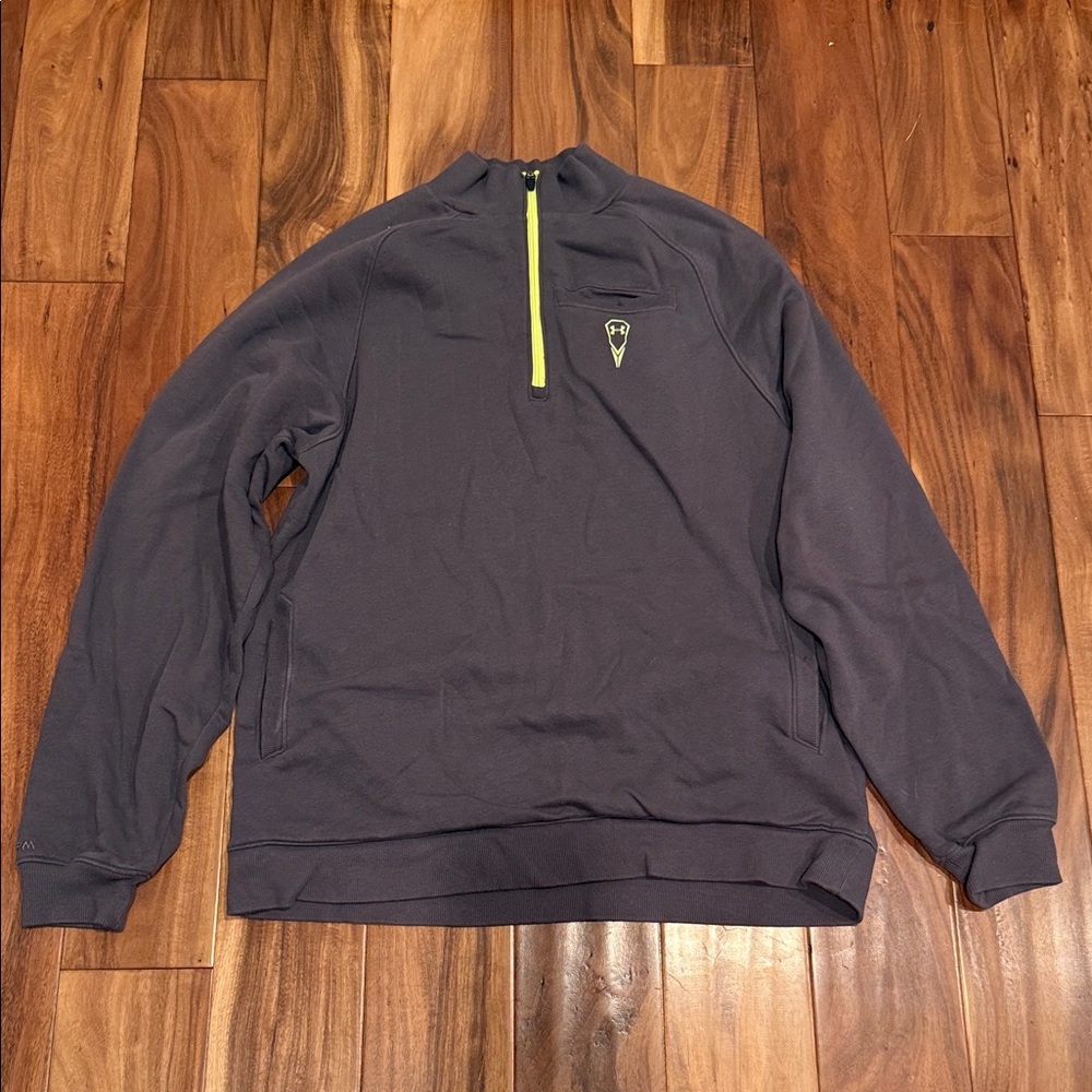 Men's Gray Half-Zip Sweater